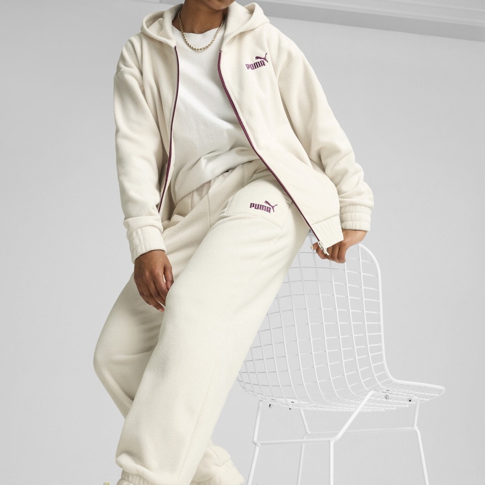Puma set ESS ELEVATED FULL-ZIP - Zip-up sweatshirt &-jogger PANT alpine snow set